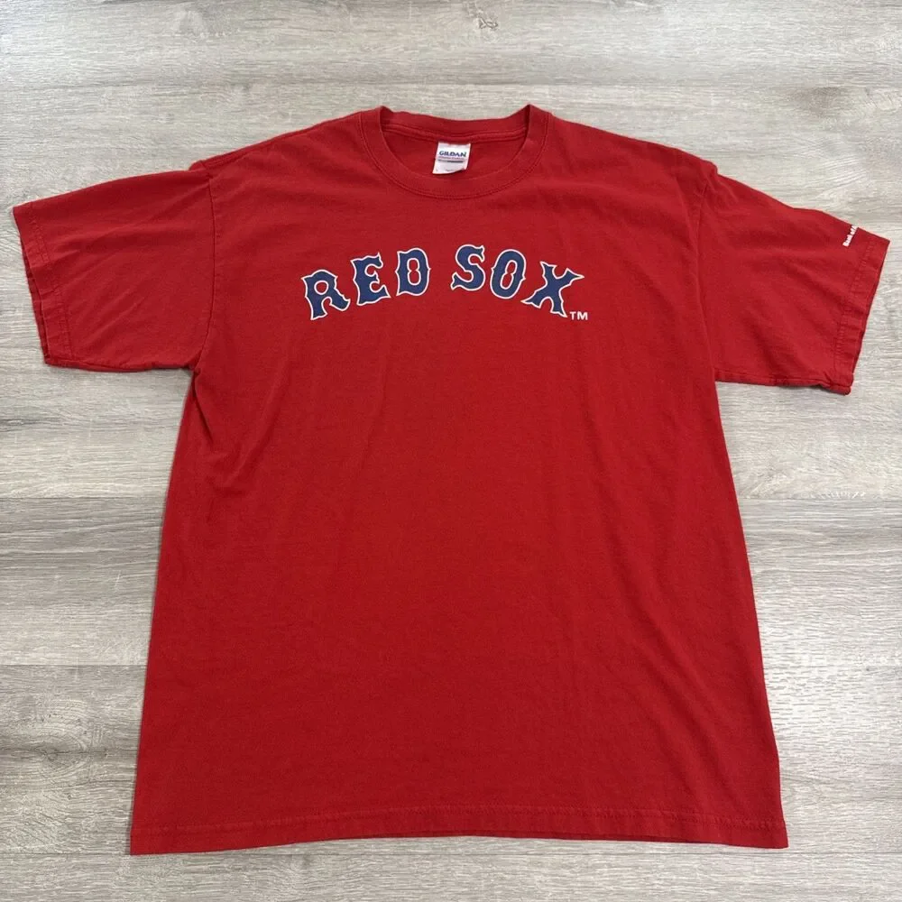 Boston Red Sox Shirt MLB Baseball Men's Red Large 100% Cotton